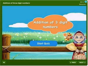 Addition of three digit numbers